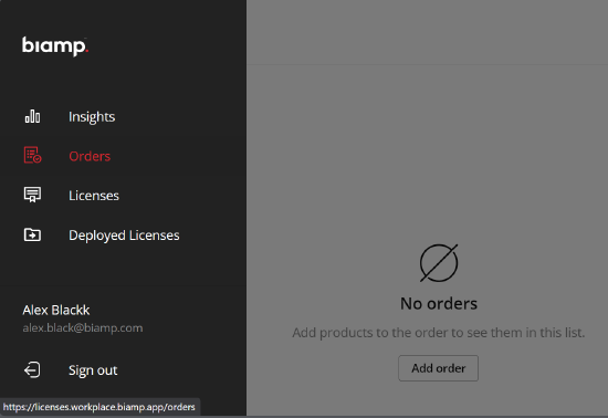 Biamp License Orders